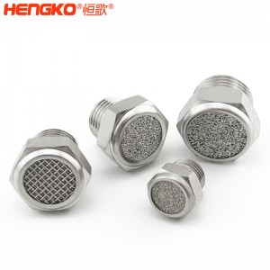 廠家直銷316不銹鋼燒結(jié)消聲器耐高溫降噪,粉末燒結(jié)氣動元件可按需定制